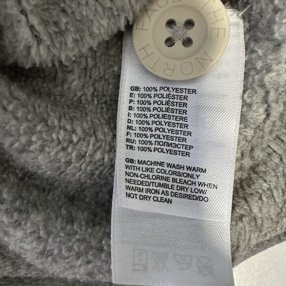 The North Face Womens Pullover Hoodie 1/4 Zip Fleece Gray Pockets - Picture 6 of 7